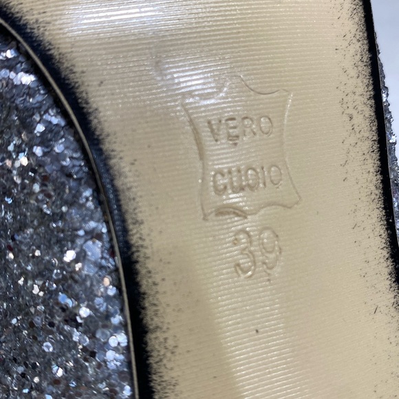 Jimmy Choo Romy Glitter Pumps silver size 9 with box no damage ⭐️⭐️⭐️⭐️ - Picture 13 of 17